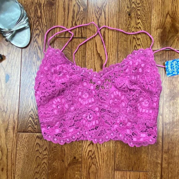 NWT Free People Celine Bralette Bra Lace Medium - Picture 5 of 8